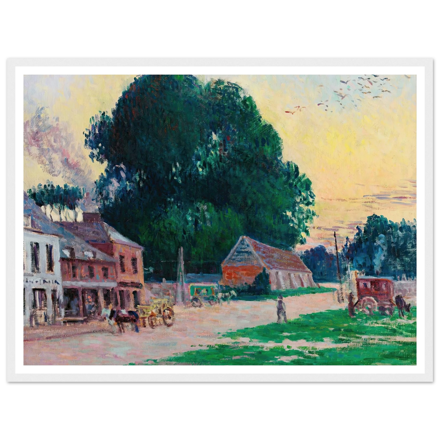 Paris, Le Quartier De Vaugirard (circa 1910) Art Print | Maximilien Luce - Framed Poster - 30x40 cm / 12x16″ - Black frame