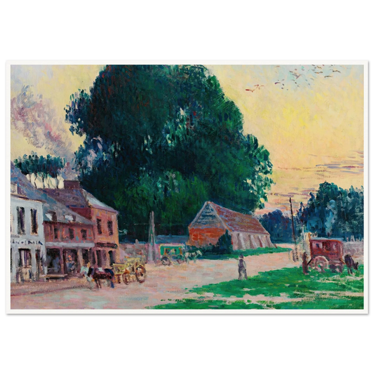 Paris, Le Quartier De Vaugirard (circa 1910) Art Print | Maximilien Luce - Framed Poster - 30x40 cm / 12x16″ - Black frame