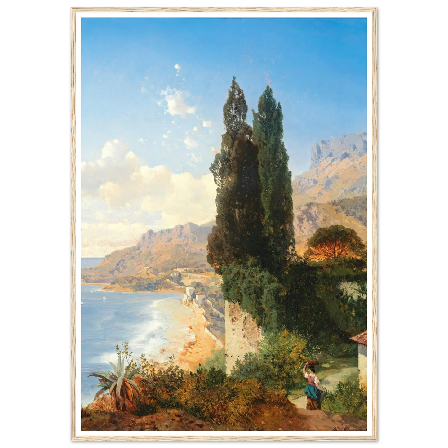 Partie Di Monaco Bei Nizza Art Print | Albert Zimmermann - Framed Poster - 30x40 cm / 12x16″ - Black frame