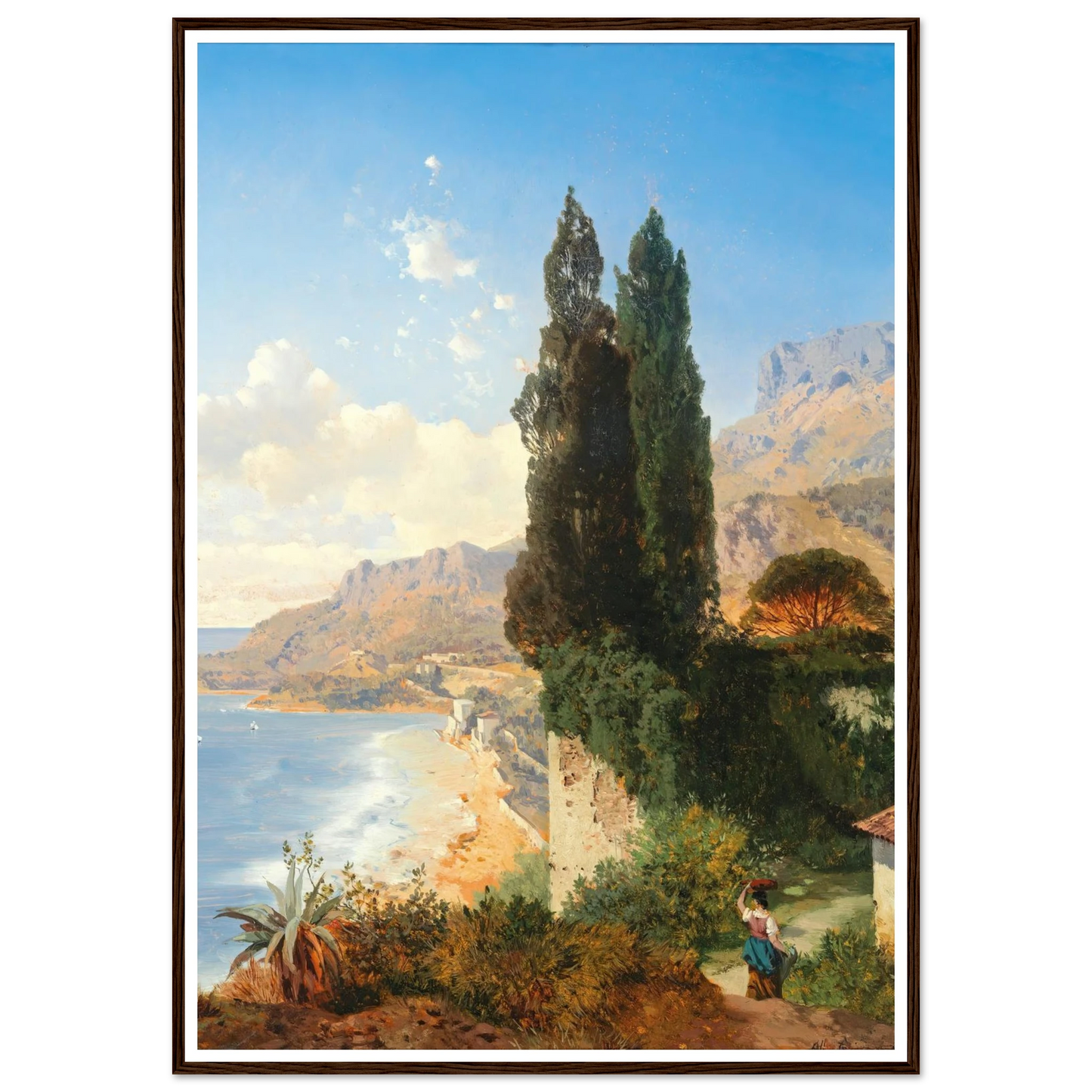 Partie Di Monaco Bei Nizza Art Print | Albert Zimmermann - Framed Poster - 30x40 cm / 12x16″ - Black frame