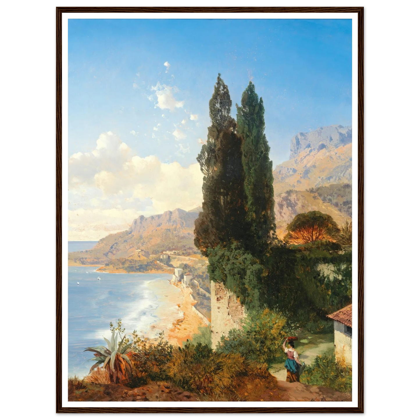 Partie Di Monaco Bei Nizza Art Print | Albert Zimmermann - Framed Poster - 30x40 cm / 12x16″ - Black frame