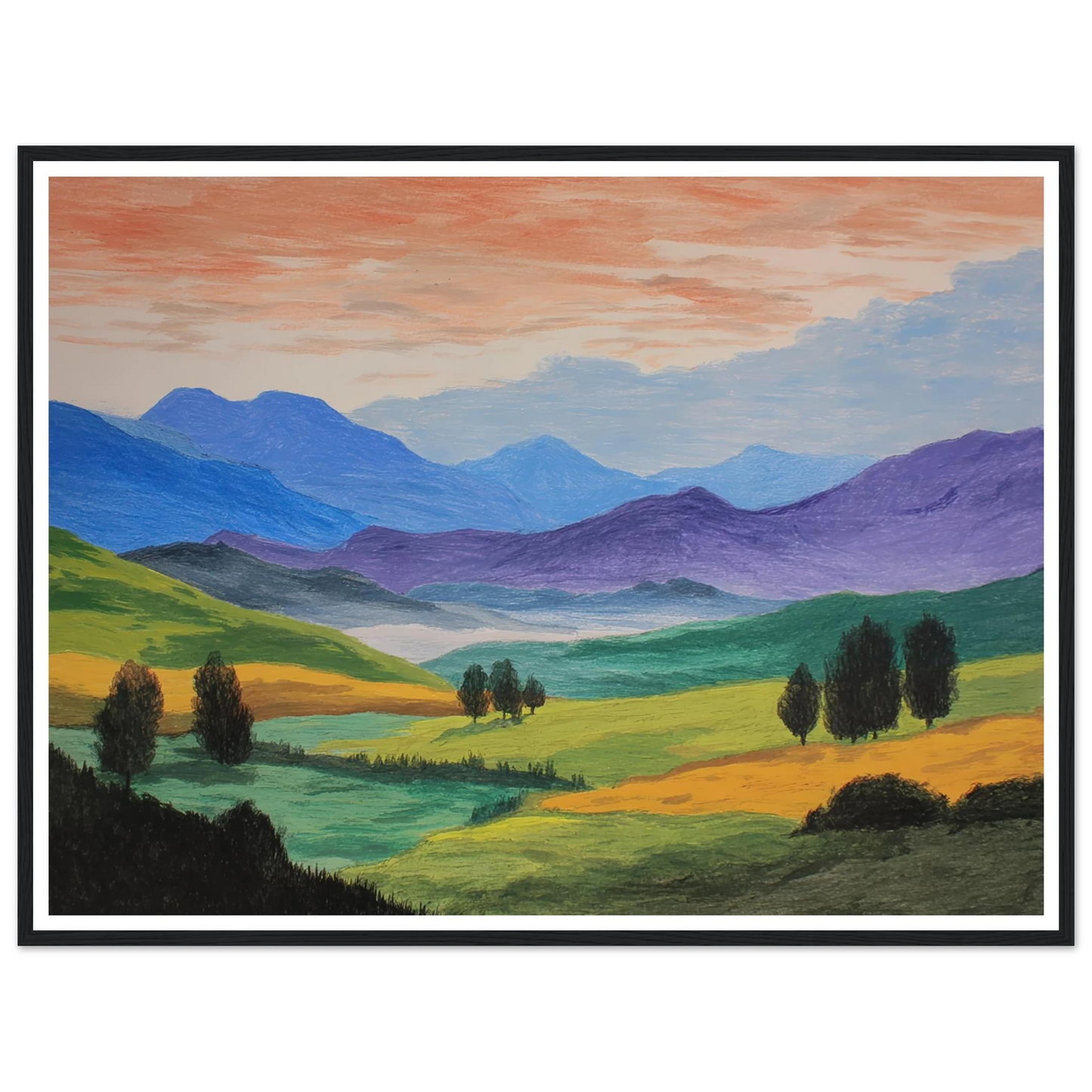 Pastoral Requiem - Framed Poster - 30x40 cm / 12x16″ - Black frame