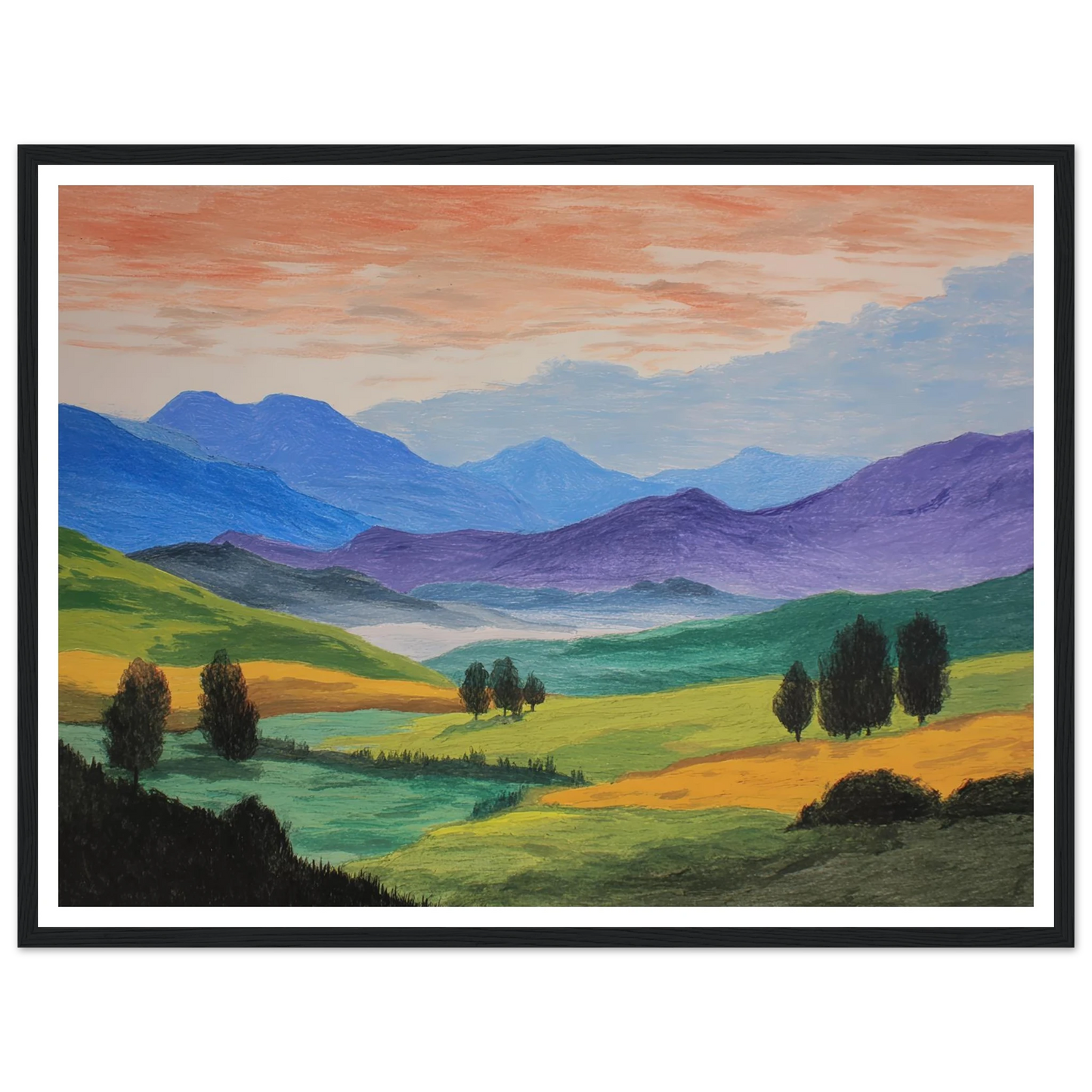 Pastoral Requiem - Framed Poster - 30x40 cm / 12x16″ - Black frame