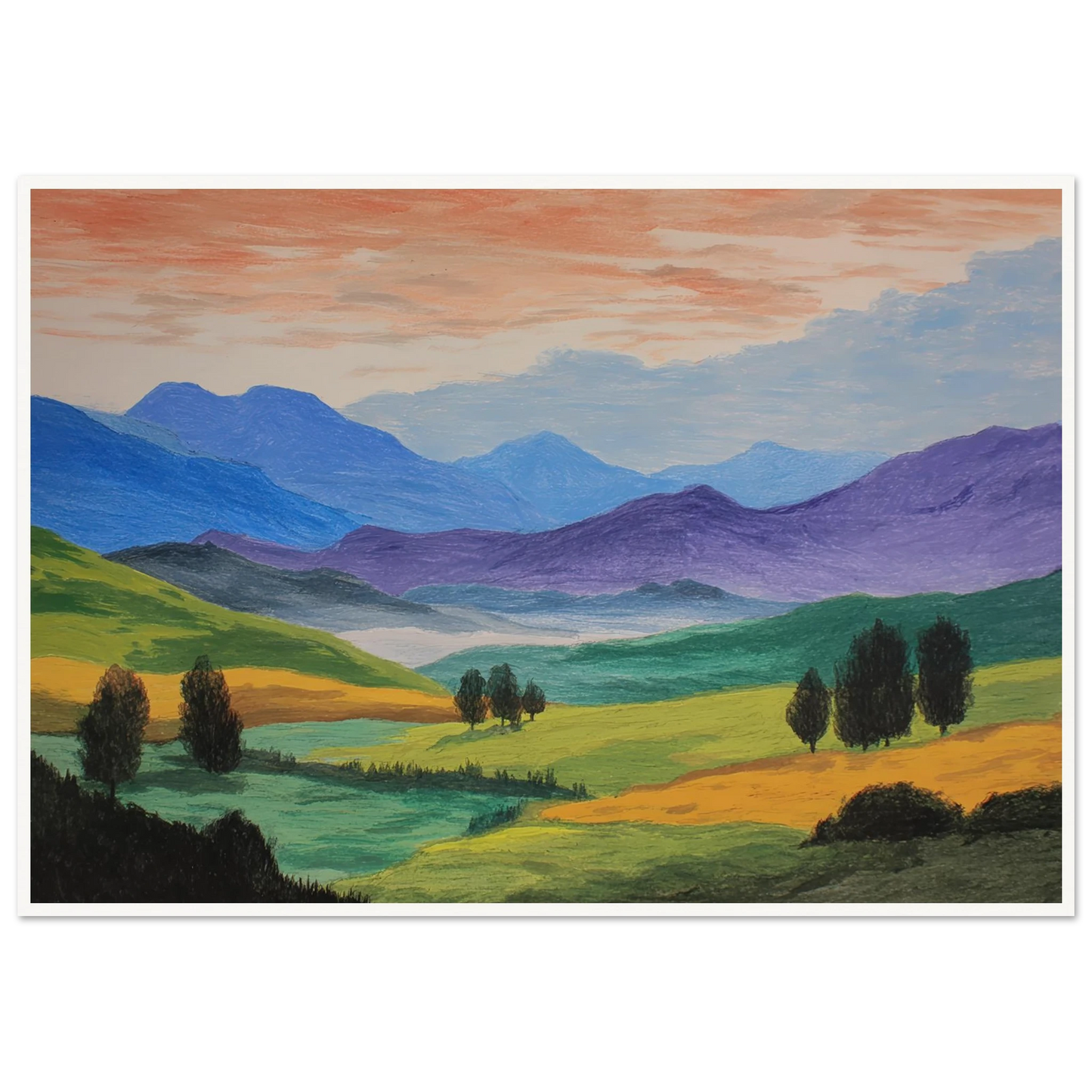 Pastoral Requiem - Framed Poster - 30x40 cm / 12x16″ - Black frame