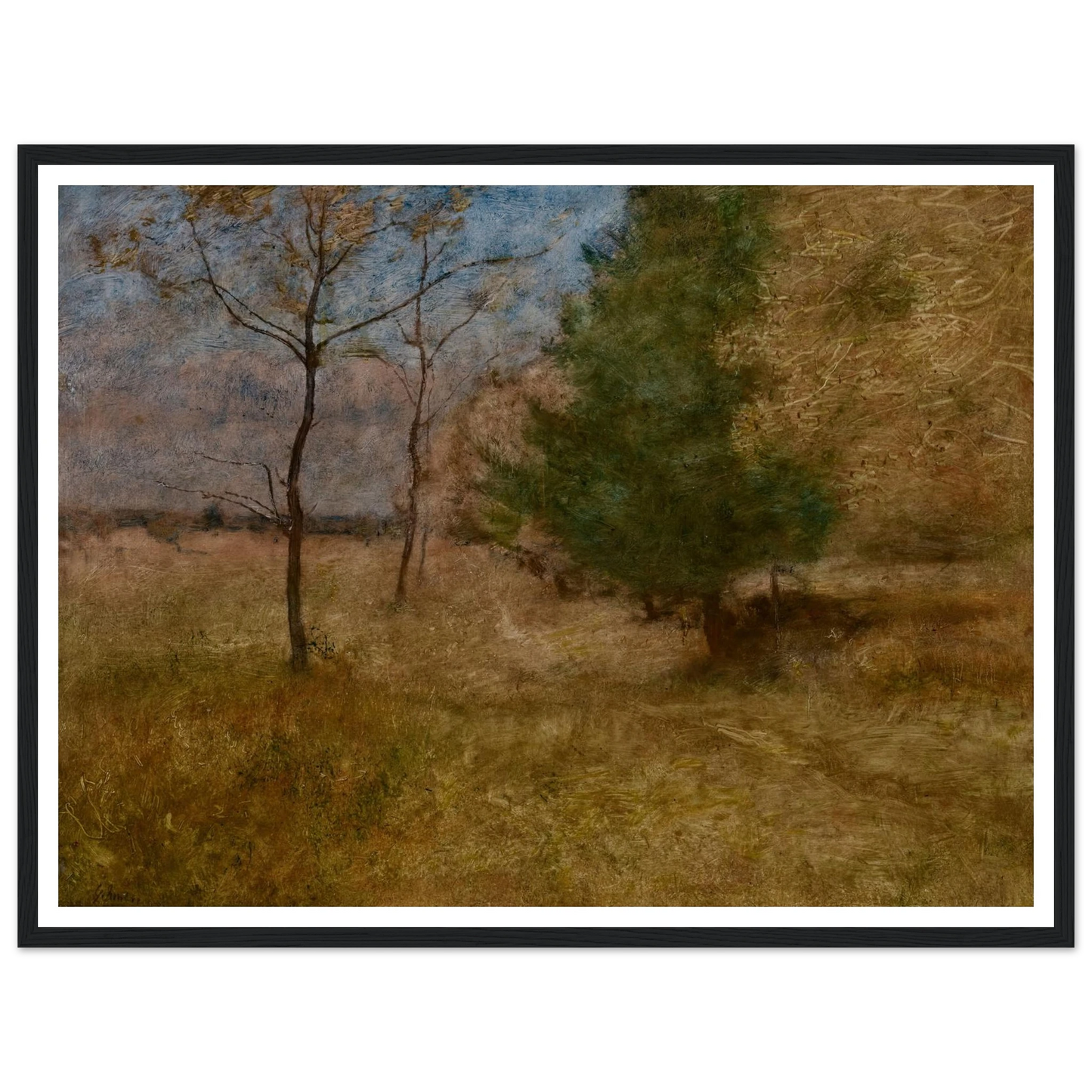 Path through the Woods (circa 1892) Art Print | George Inness - Framed Poster - 30x40 cm / 12x16″ - Black frame