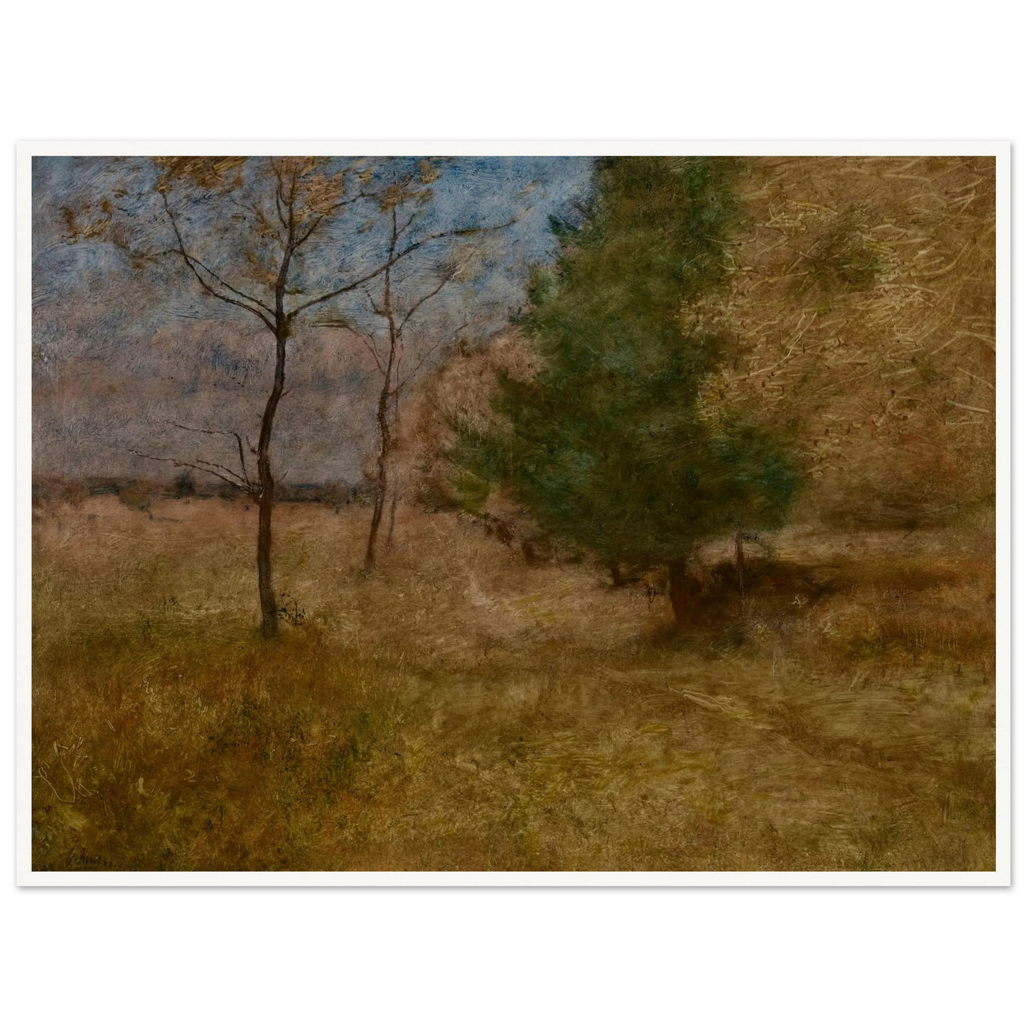 Path through the Woods (circa 1892) Art Print | George Inness - Framed Poster - 30x40 cm / 12x16″ - Black frame