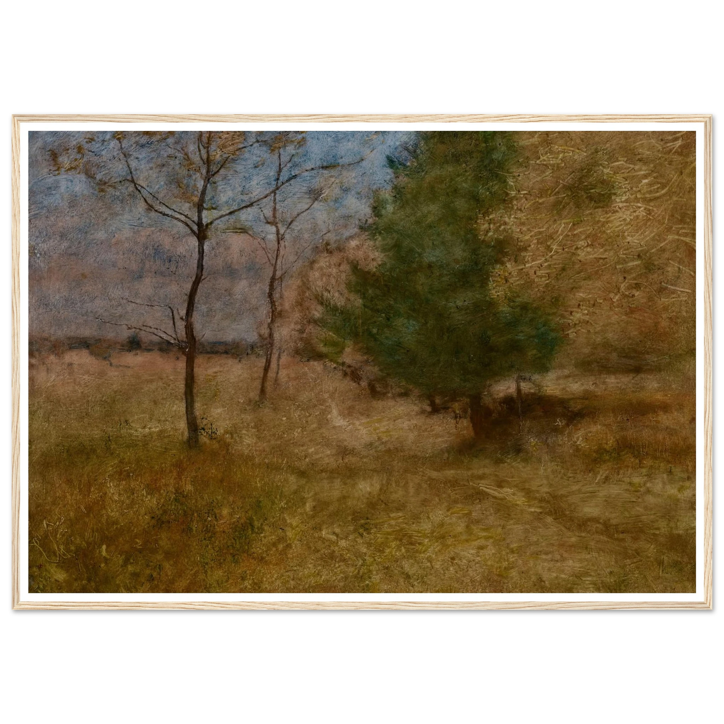 Path through the Woods (circa 1892) Art Print | George Inness - Framed Poster - 30x40 cm / 12x16″ - Black frame