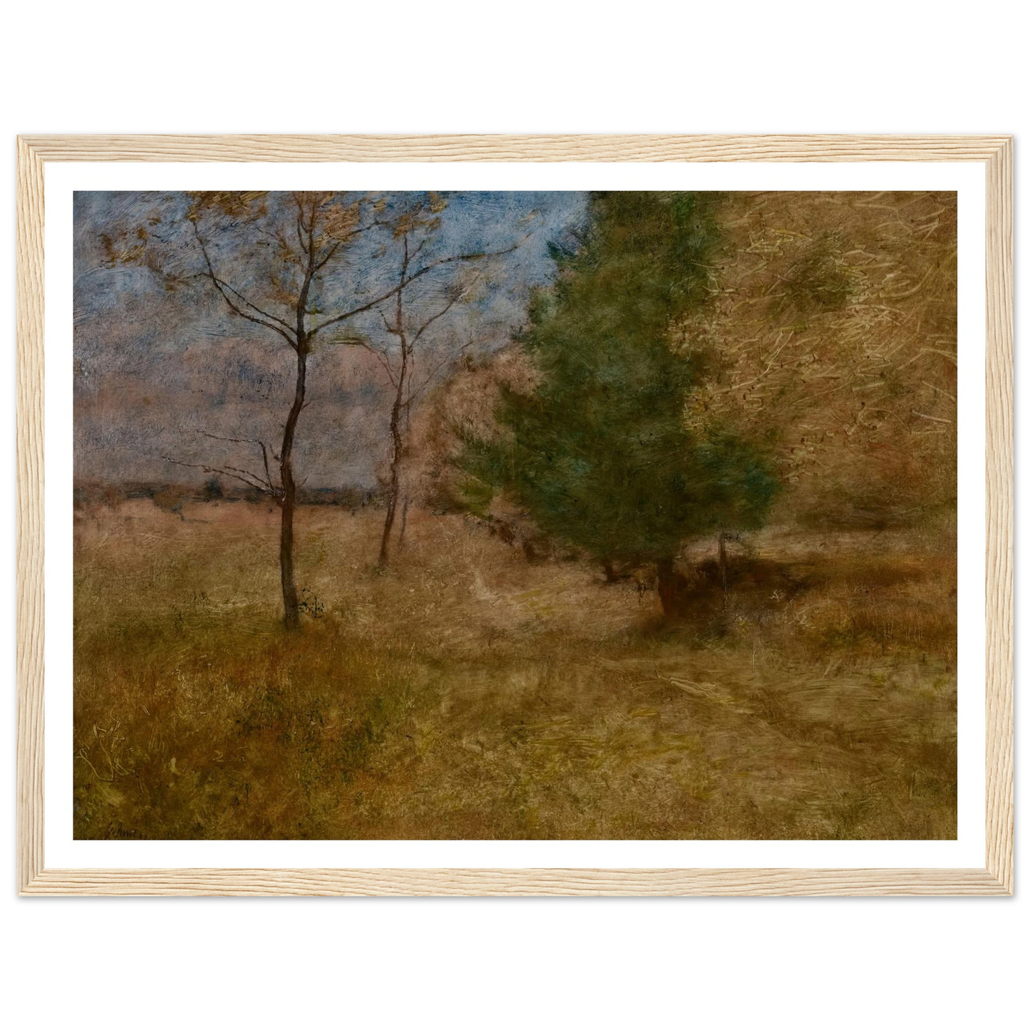 Path through the Woods (circa 1892) Art Print | George Inness - Framed Poster - 30x40 cm / 12x16″ - Black frame