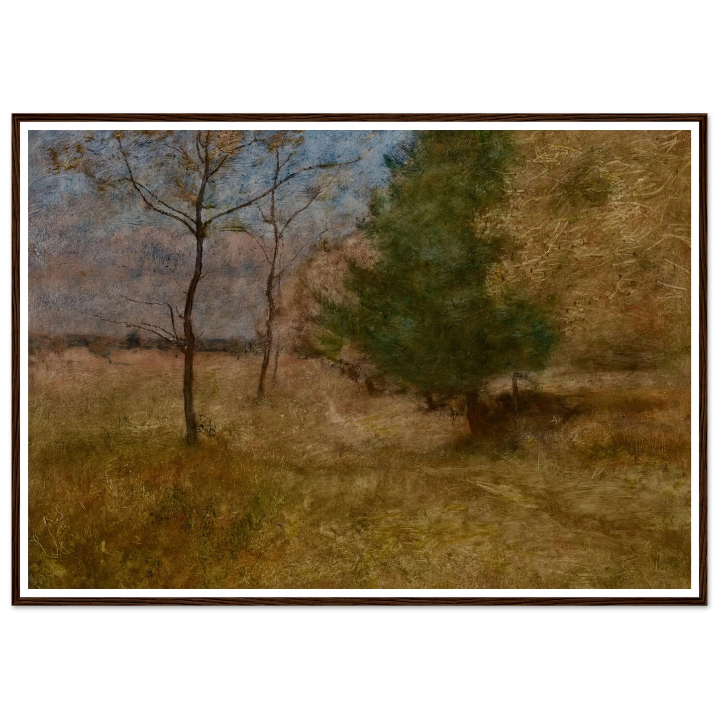 Path through the Woods (circa 1892) Art Print | George Inness - Framed Poster - 30x40 cm / 12x16″ - Black frame