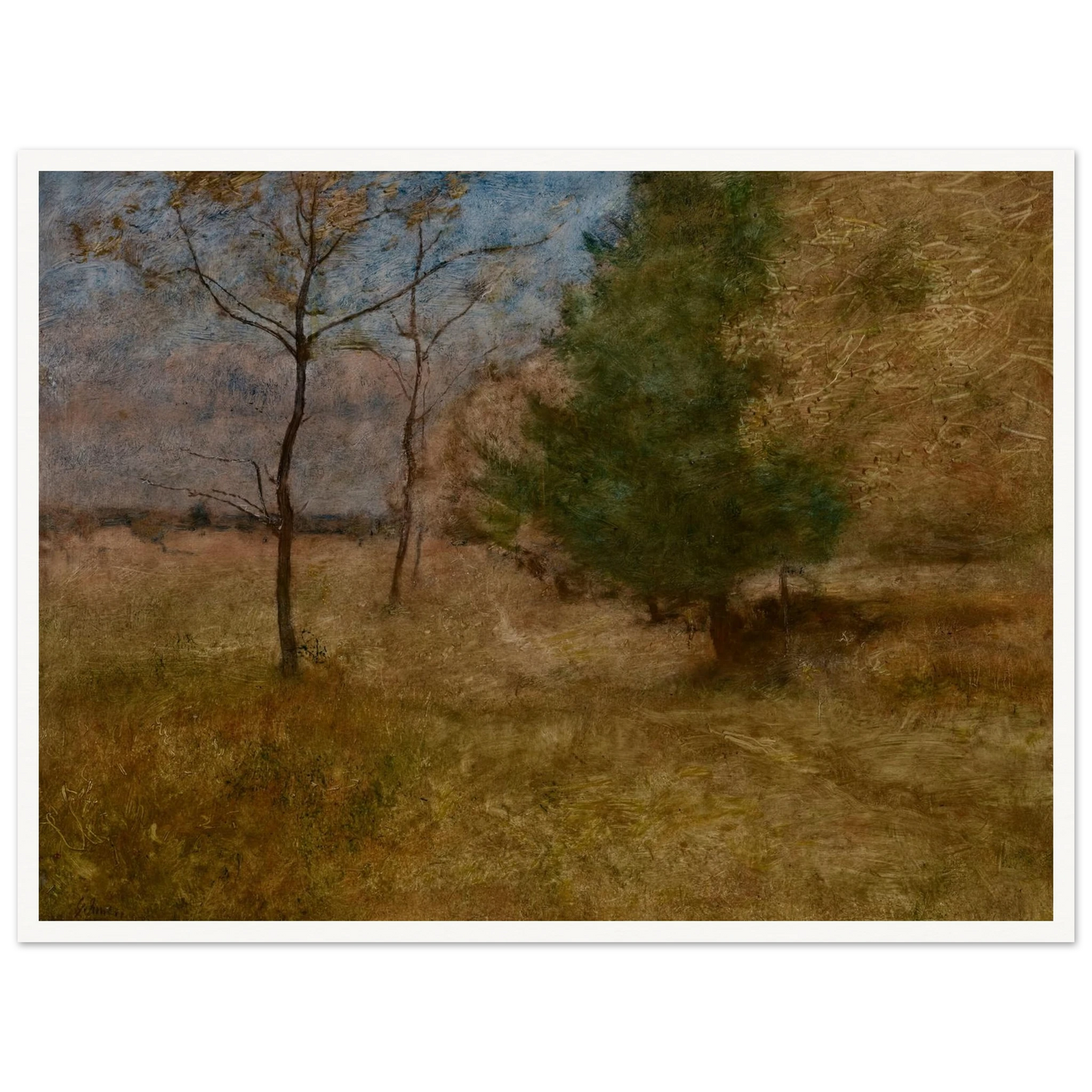 Path through the Woods (circa 1892) Art Print | George Inness - Framed Poster - 30x40 cm / 12x16″ - Black frame