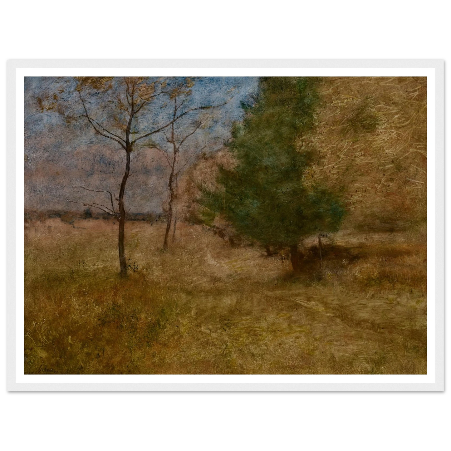 Path through the Woods (circa 1892) Art Print | George Inness - Framed Poster - 30x40 cm / 12x16″ - Black frame