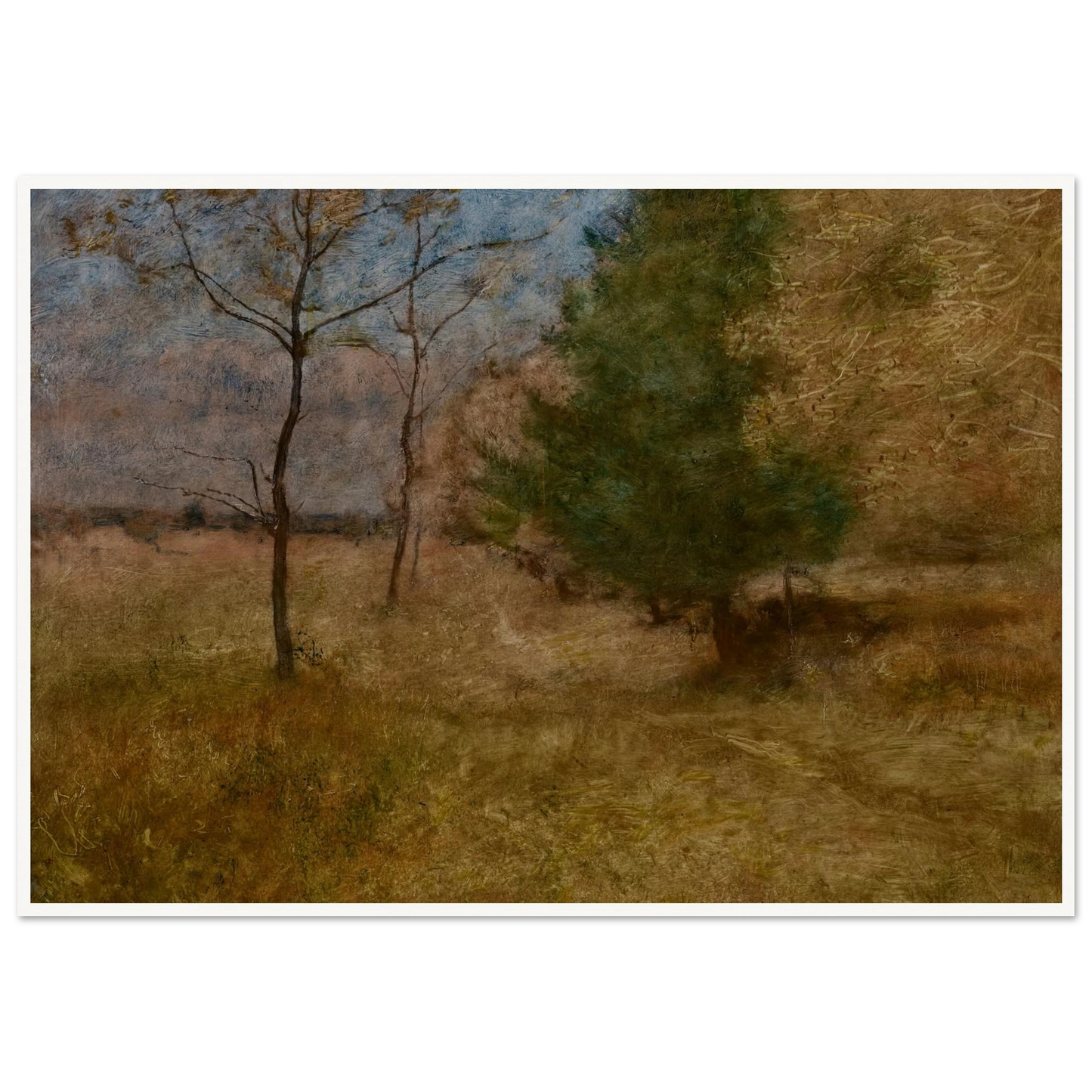 Path through the Woods (circa 1892) Art Print | George Inness - Framed Poster - 30x40 cm / 12x16″ - Black frame