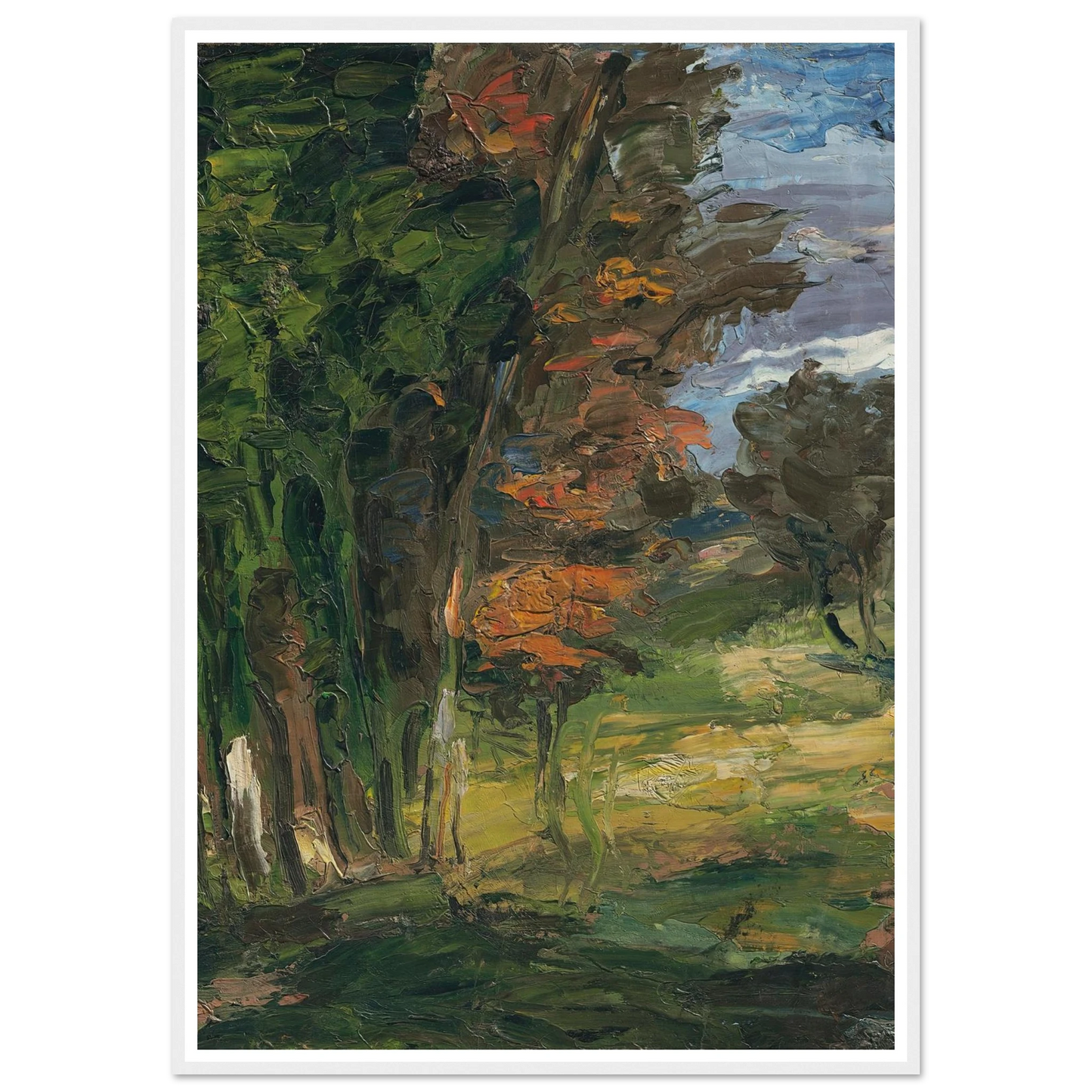 Paysage (1862-1864) Art Print | Paul Cezanne - Framed Poster - 30x40 cm / 12x16″ - Black frame