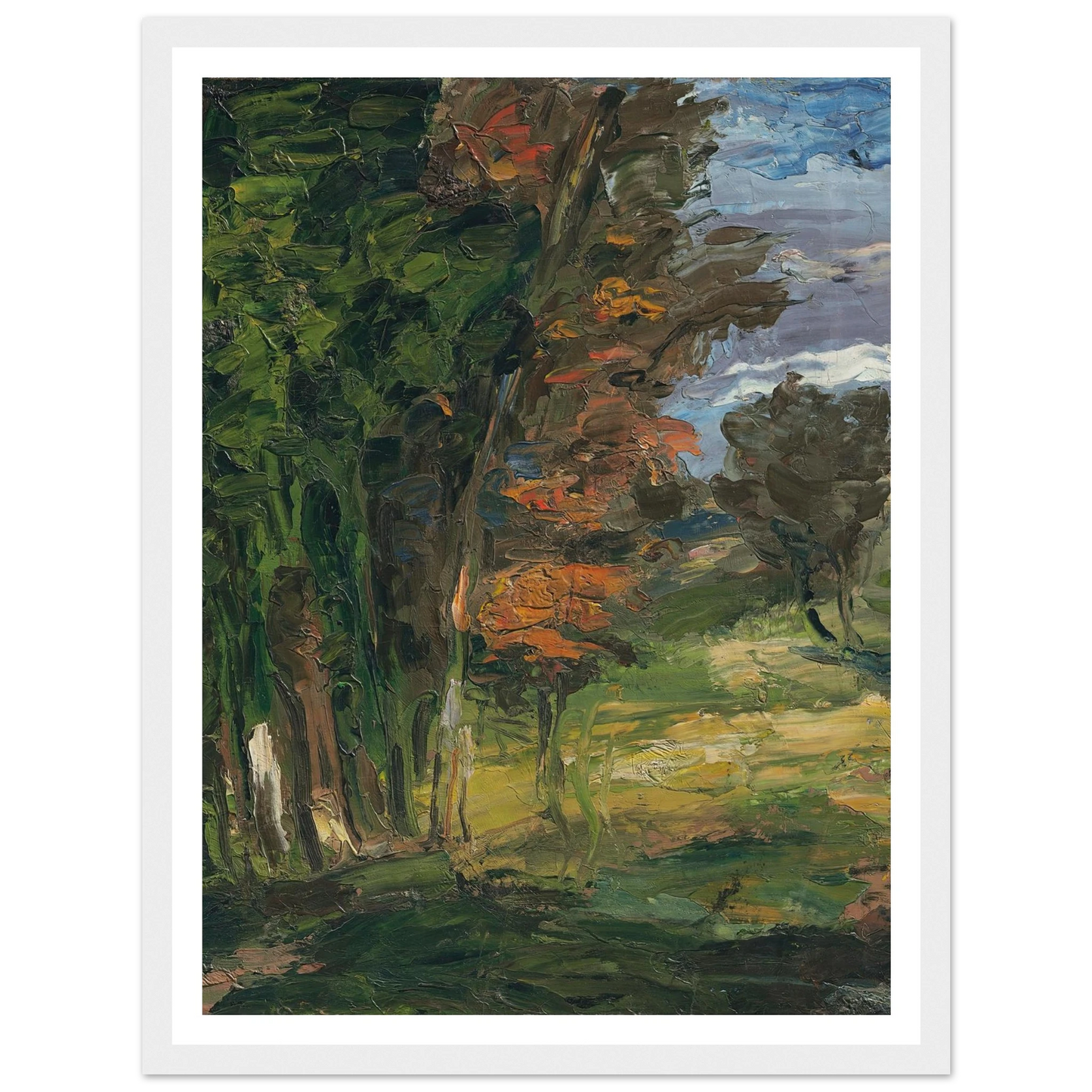 Paysage (1862-1864) Art Print | Paul Cezanne - Framed Poster - 30x40 cm / 12x16″ - Black frame