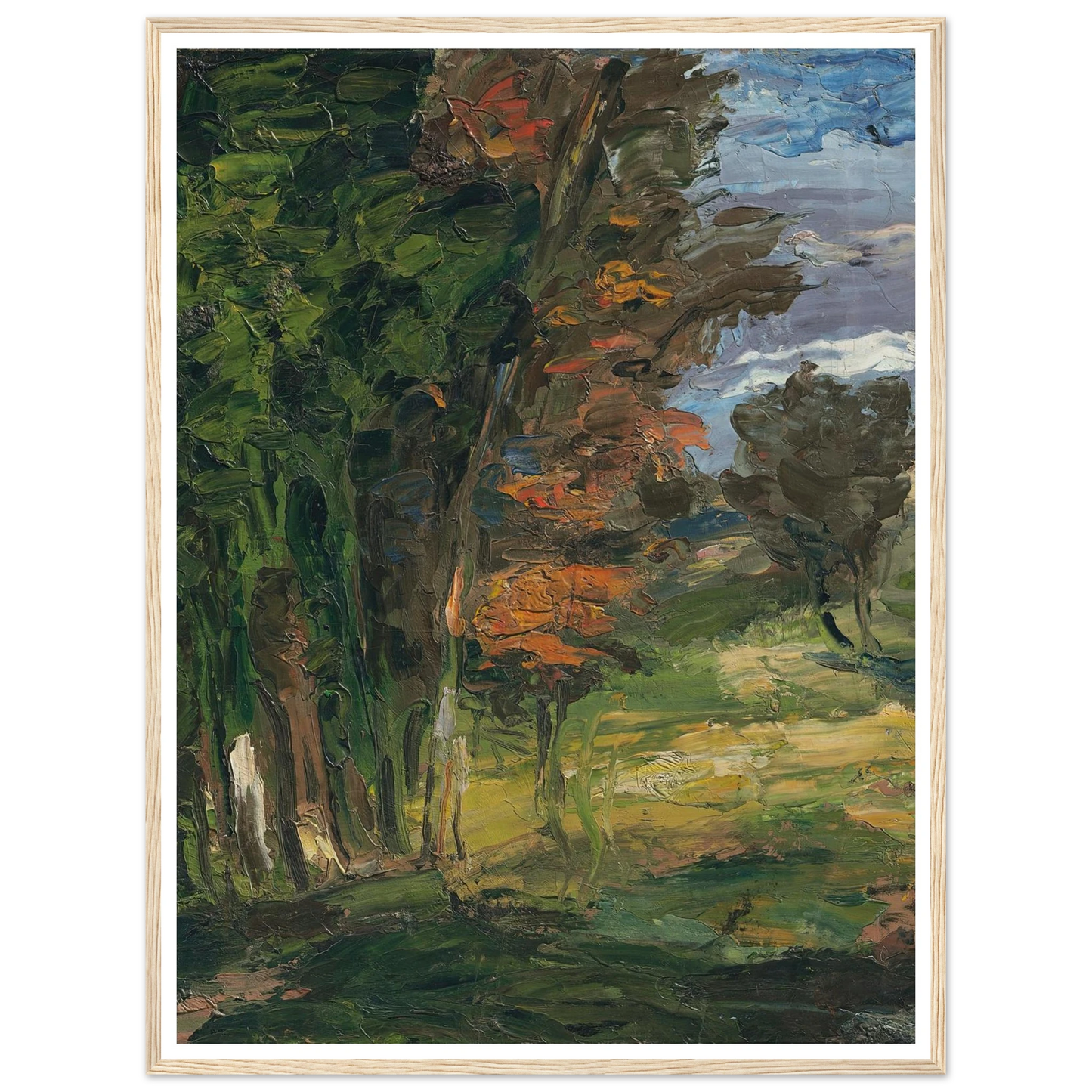 Paysage (1862-1864) Art Print | Paul Cezanne - Framed Poster - 30x40 cm / 12x16″ - Black frame