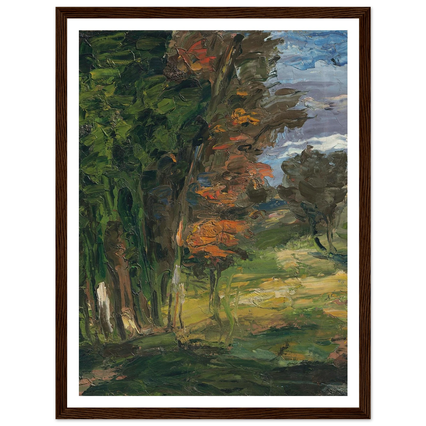 Paysage (1862-1864) Art Print | Paul Cezanne - Framed Poster - 30x40 cm / 12x16″ - Black frame