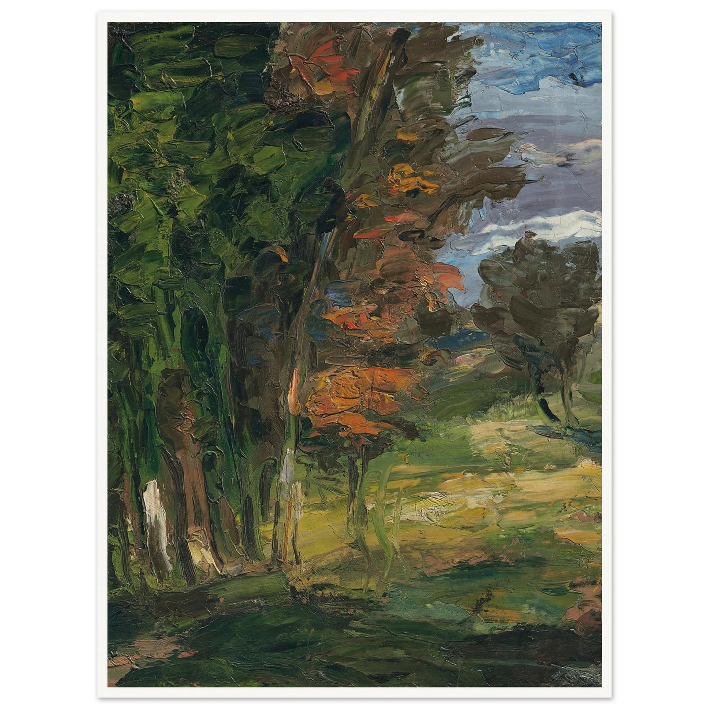 Paysage (1862-1864) Art Print | Paul Cezanne - Framed Poster - 30x40 cm / 12x16″ - Black frame
