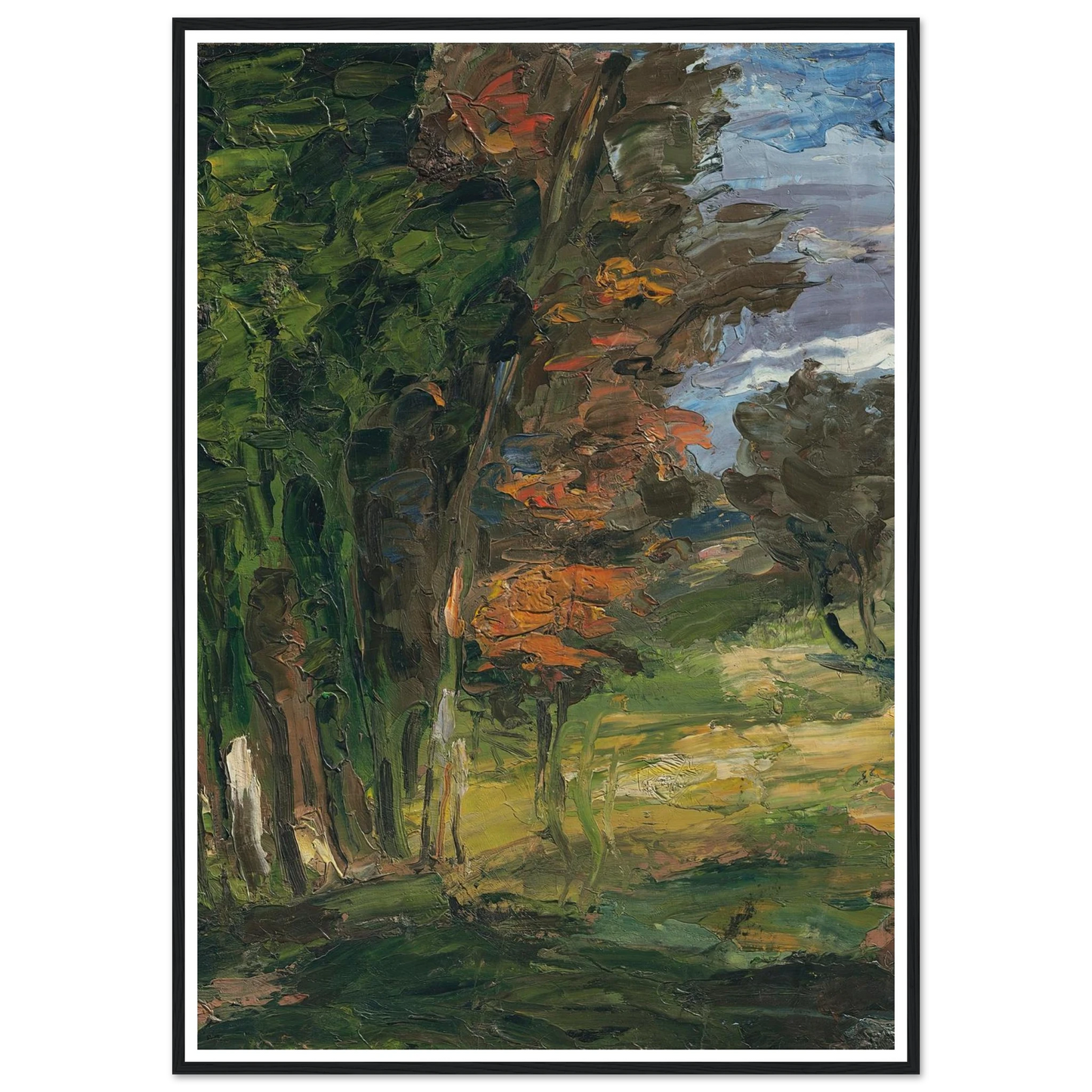 Paysage (1862-1864) Art Print | Paul Cezanne - Framed Poster - 30x40 cm / 12x16″ - Black frame