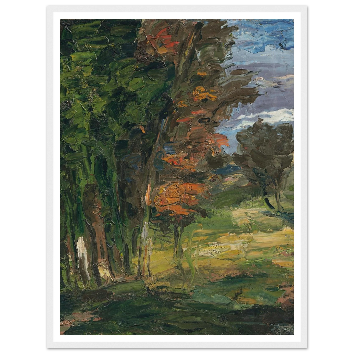 Paysage (1862-1864) Art Print | Paul Cezanne - Framed Poster - 30x40 cm / 12x16″ - Black frame