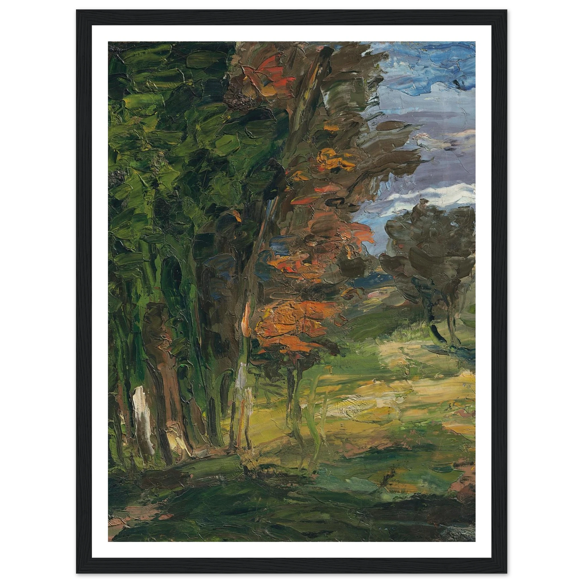 Paysage (1862-1864) Art Print | Paul Cezanne - Framed Poster - 30x40 cm / 12x16″ - Black frame