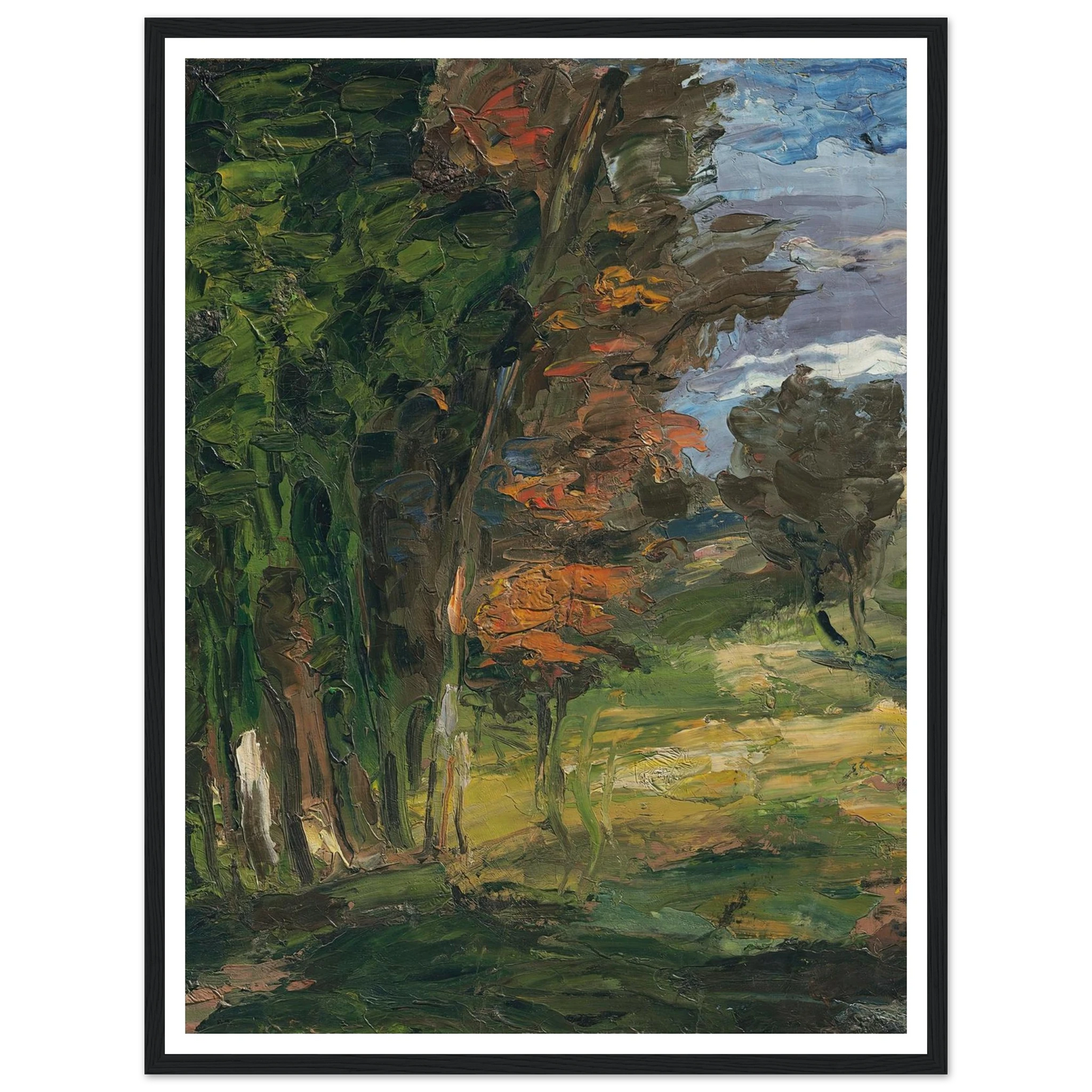Paysage (1862-1864) Art Print | Paul Cezanne - Framed Poster - 30x40 cm / 12x16″ - Black frame