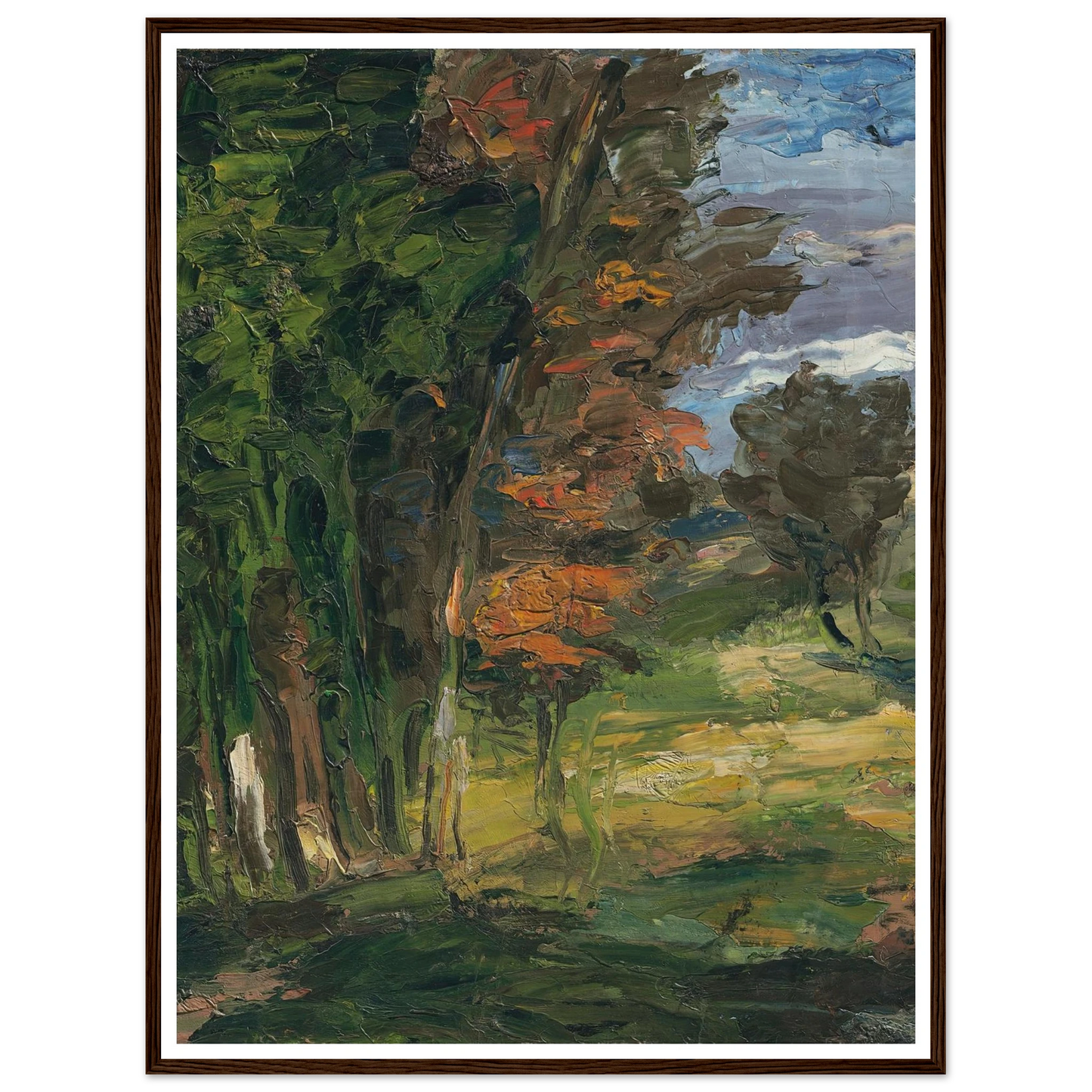 Paysage (1862-1864) Art Print | Paul Cezanne - Framed Poster - 30x40 cm / 12x16″ - Black frame