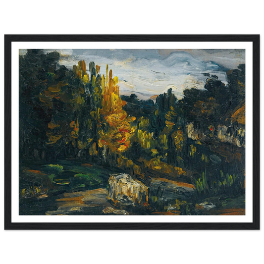 Paysage (1866) Art Print | Paul Cezanne - Framed Poster - 30x40 cm / 12x16″ - Black frame