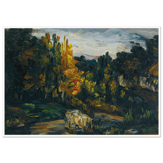 Paysage (1866) Art Print | Paul Cezanne - Framed Poster - 30x40 cm / 12x16″ - Black frame