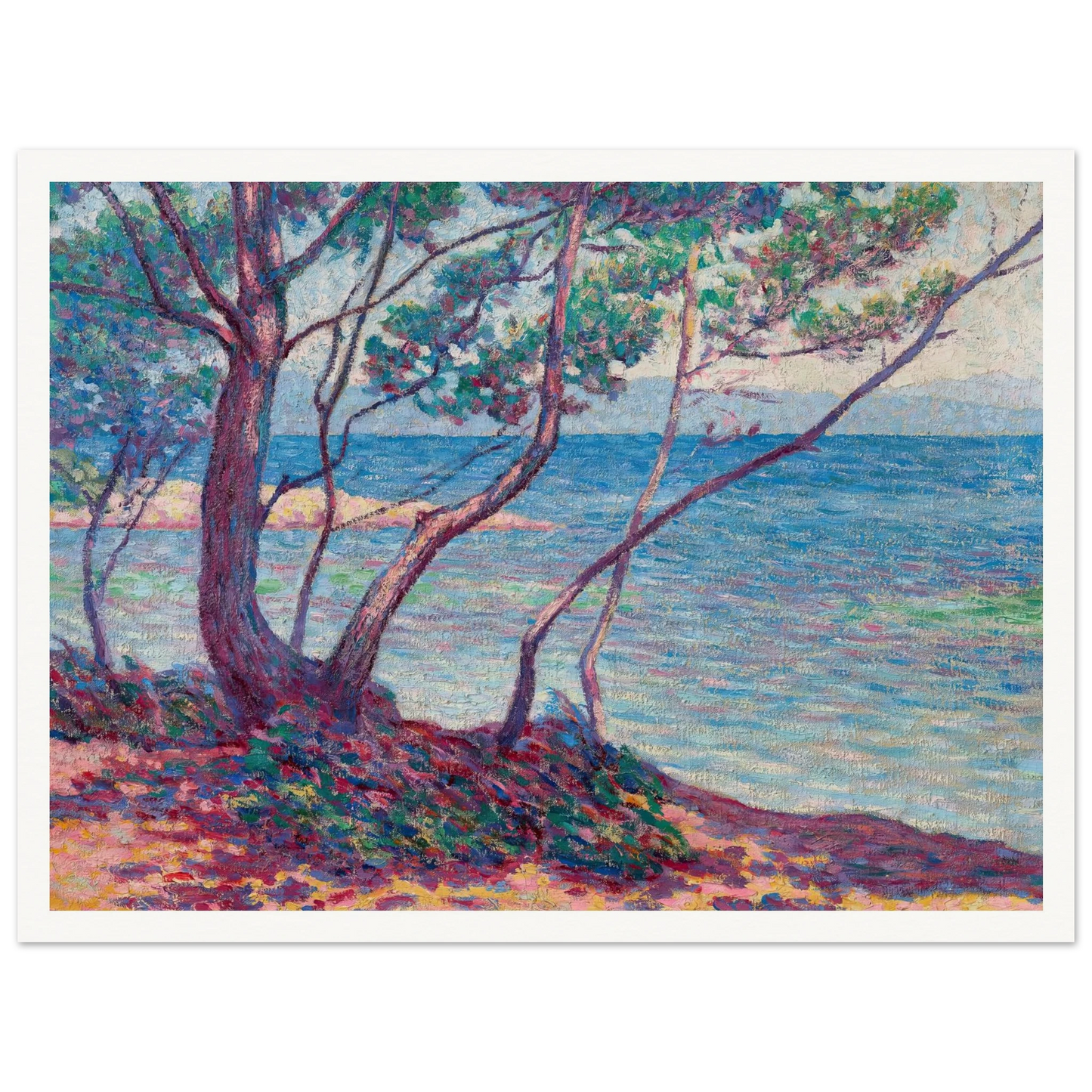Paysage Art Print | Maximilien Luce - Framed Poster - 30x40 cm / 12x16″ - Black frame