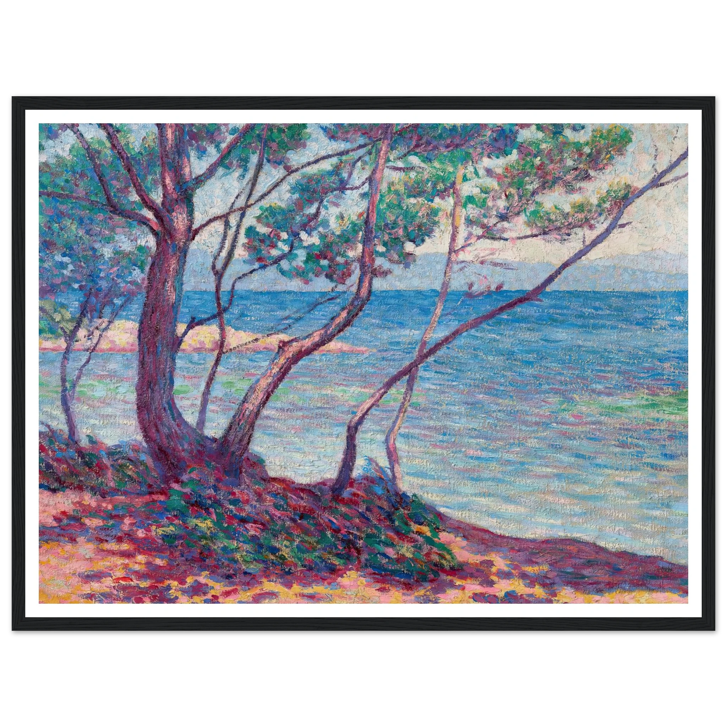 Paysage Art Print | Maximilien Luce - Framed Poster - 30x40 cm / 12x16″ - Black frame