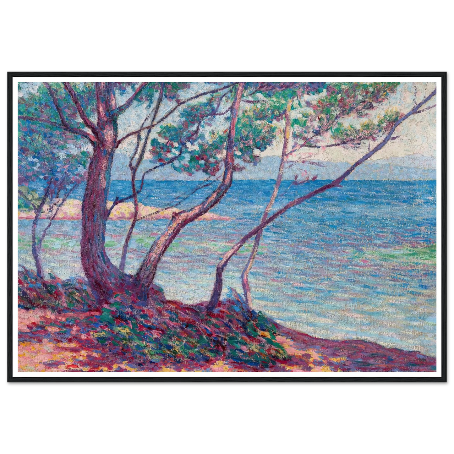 Paysage Art Print | Maximilien Luce - Framed Poster - 30x40 cm / 12x16″ - Black frame