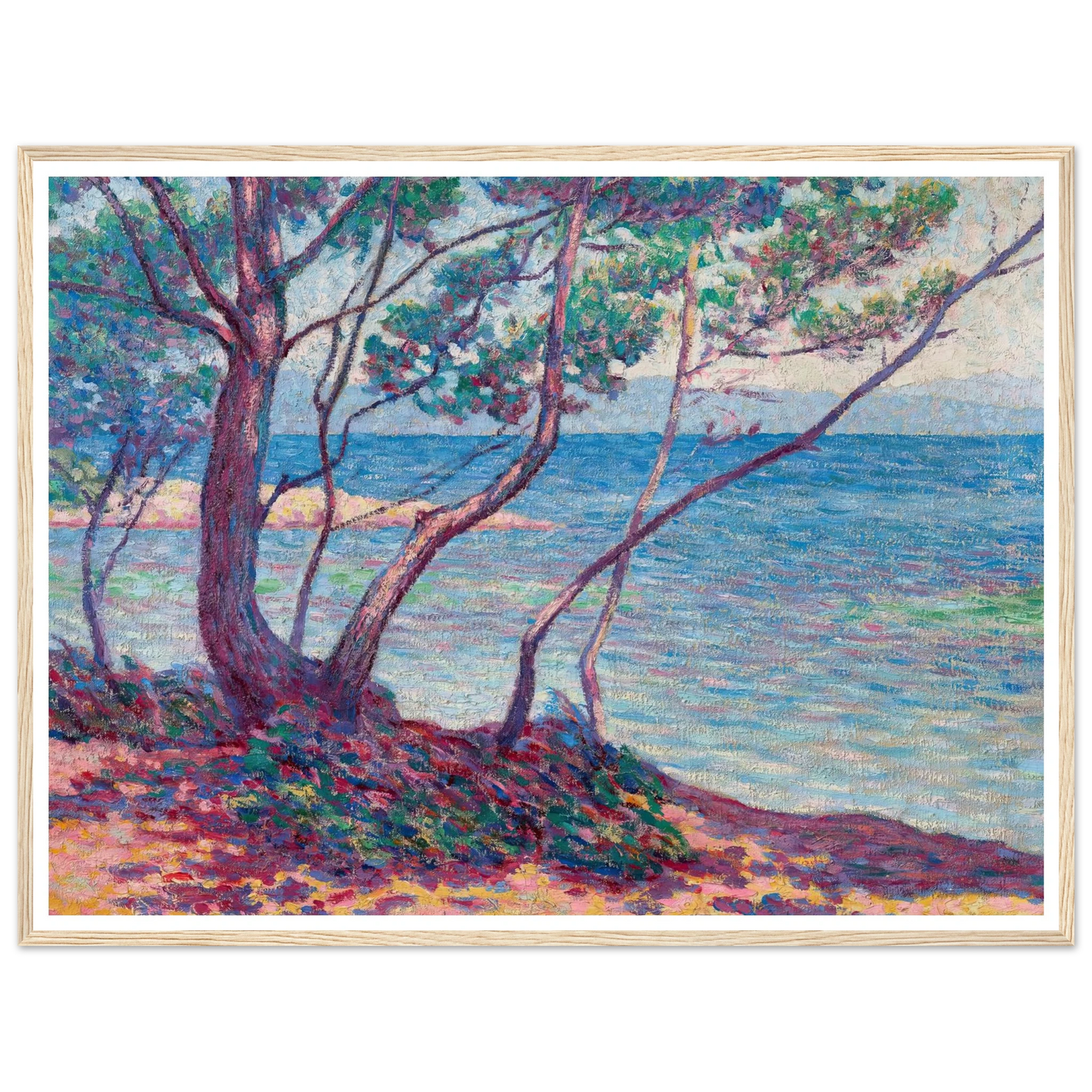 Paysage Art Print | Maximilien Luce - Framed Poster - 30x40 cm / 12x16″ - Black frame
