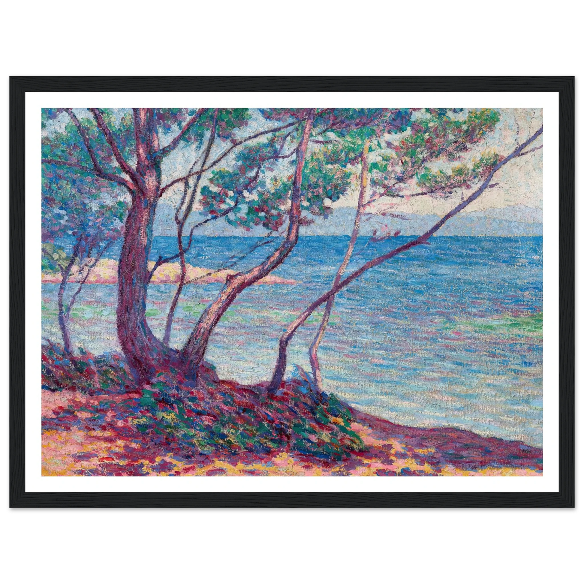Paysage Art Print | Maximilien Luce - Framed Poster - 30x40 cm / 12x16″ - Black frame