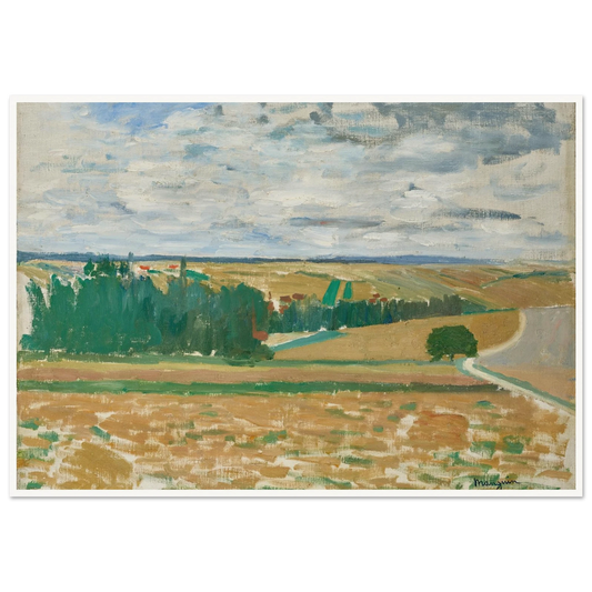 Paysage Beauce (1890-1900) Art Print | Henri Manguin - Framed Poster - 30x40 cm / 12x16″ - Black frame