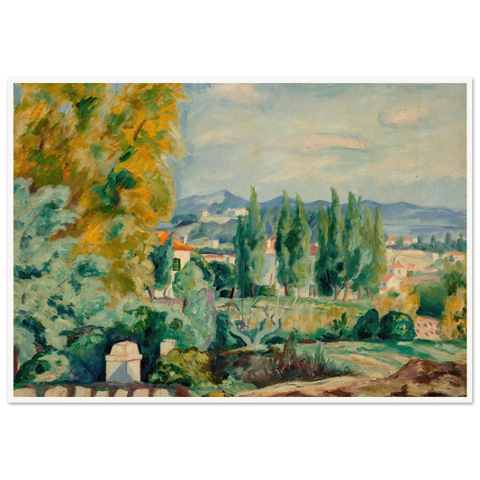Paysage d’automne aux environs de Saint-Tropez (1922) Art Print | Henri Manguin - Framed Poster - 30x40 cm / 12x16″ - Black frame