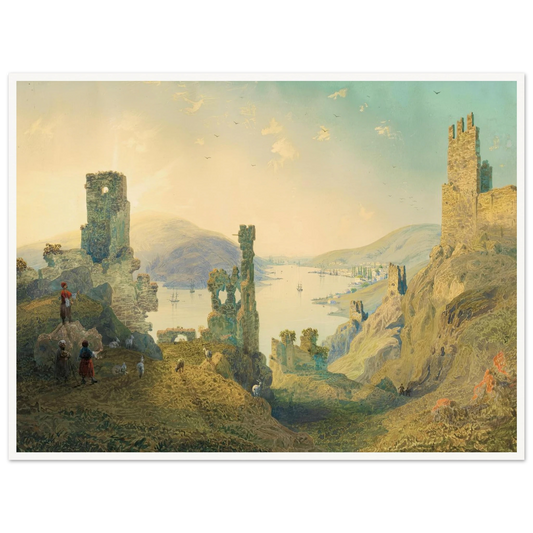 Paysage de Crimée (1842) Art Print | Carlo Bossoli - Framed Poster - 30x40 cm / 12x16″ - Black frame