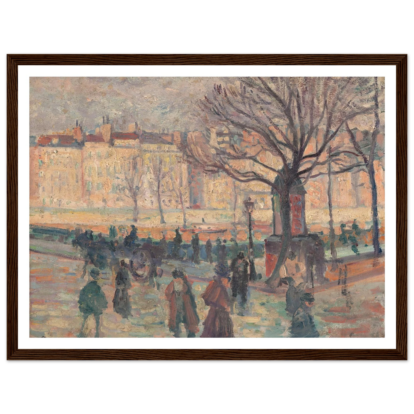 Paysage parisien. Bords de Seine Art Print | Maximilien Luce - Framed Poster - 30x40 cm / 12x16″ - Black frame