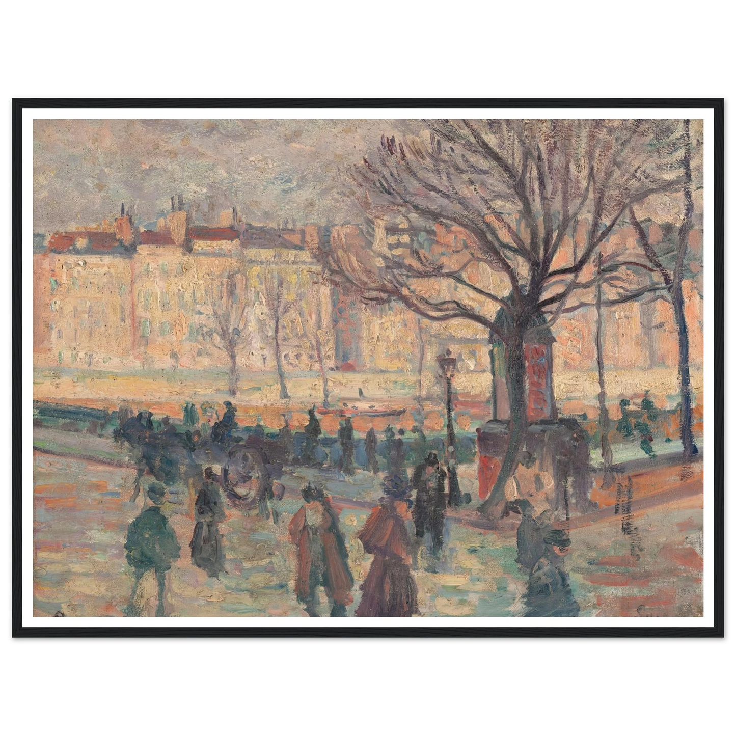Paysage parisien. Bords de Seine Art Print | Maximilien Luce - Framed Poster - 30x40 cm / 12x16″ - Black frame