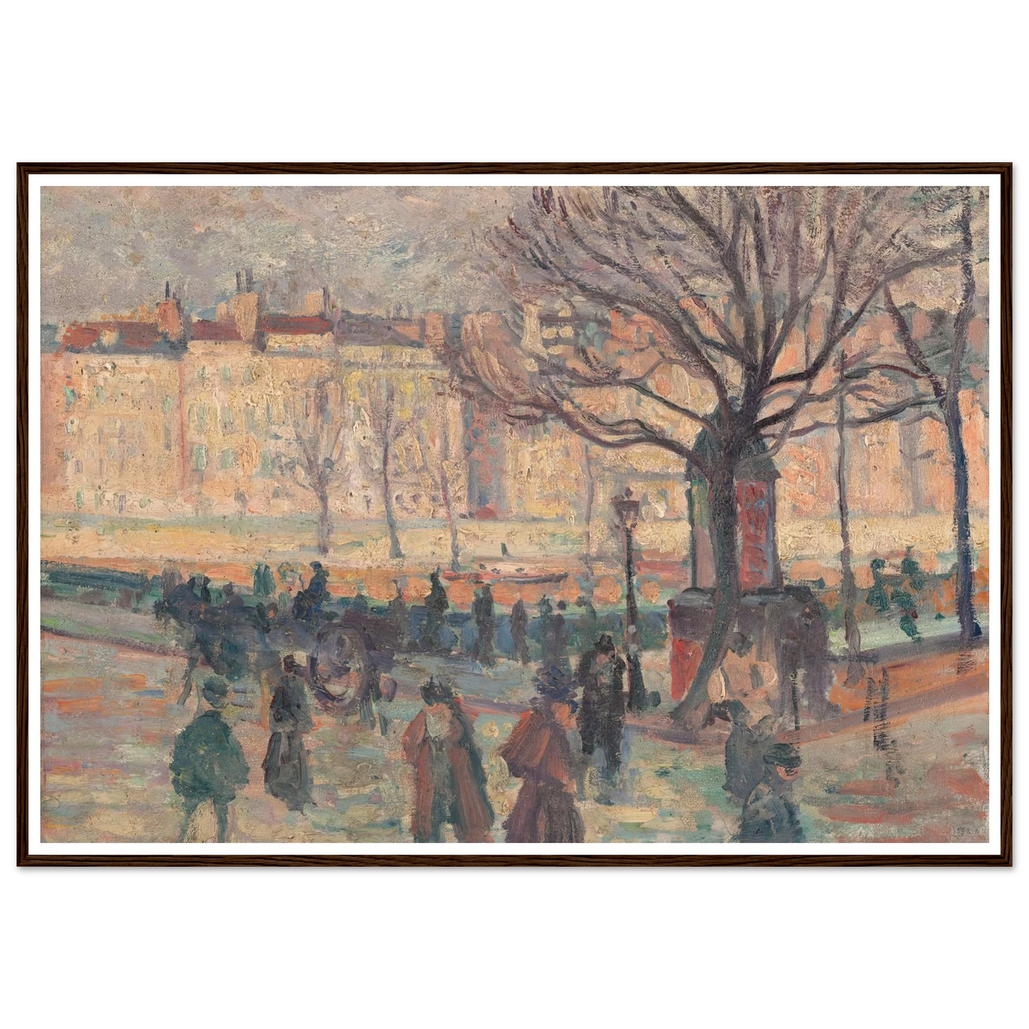 Paysage parisien. Bords de Seine Art Print | Maximilien Luce - Framed Poster - 30x40 cm / 12x16″ - Black frame