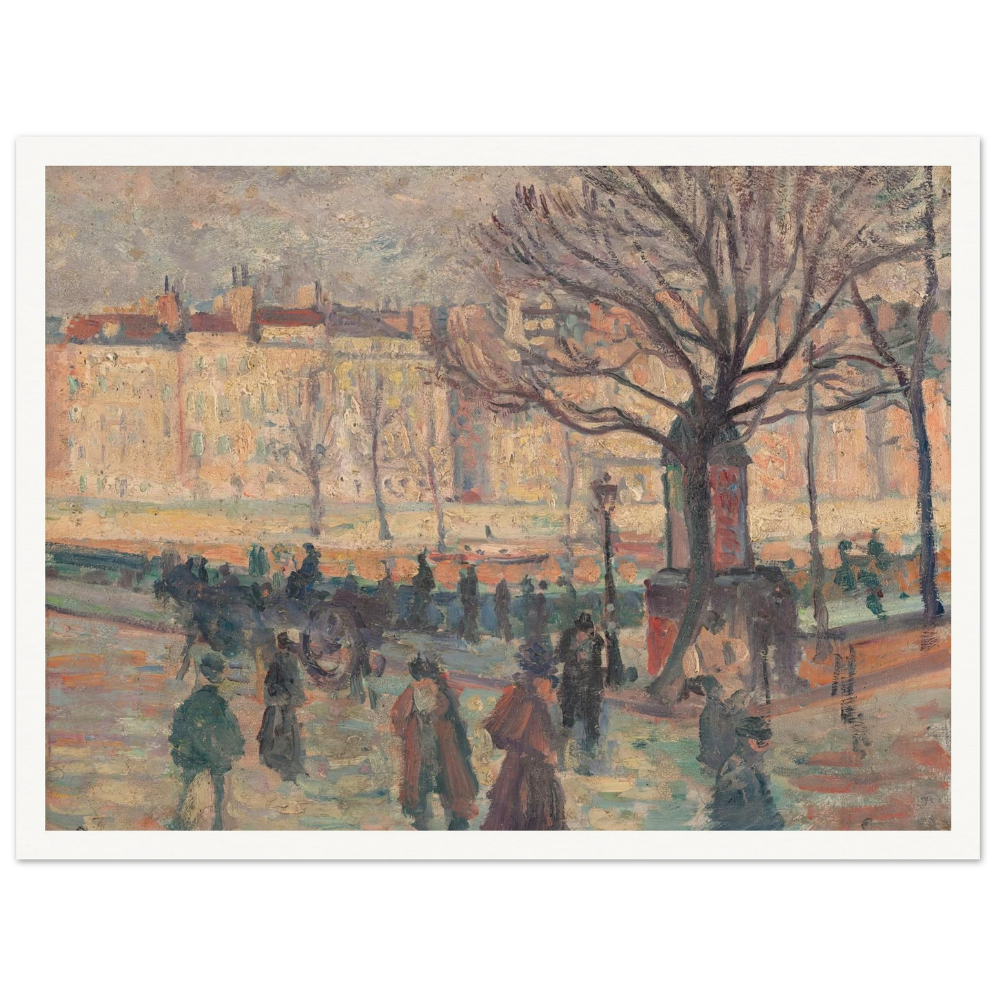 Paysage parisien. Bords de Seine Art Print | Maximilien Luce - Framed Poster - 30x40 cm / 12x16″ - Black frame
