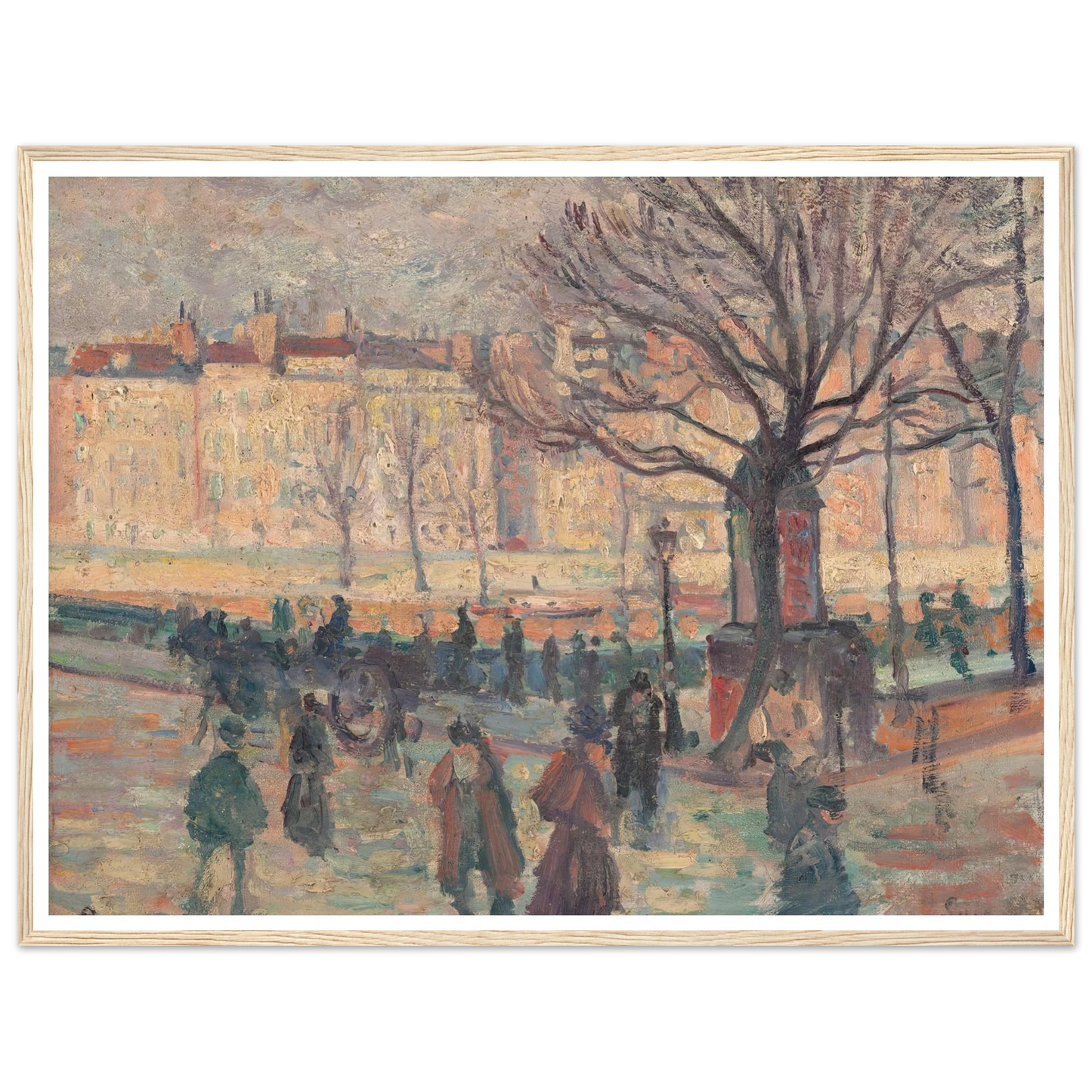Paysage parisien. Bords de Seine Art Print | Maximilien Luce - Framed Poster - 30x40 cm / 12x16″ - Black frame