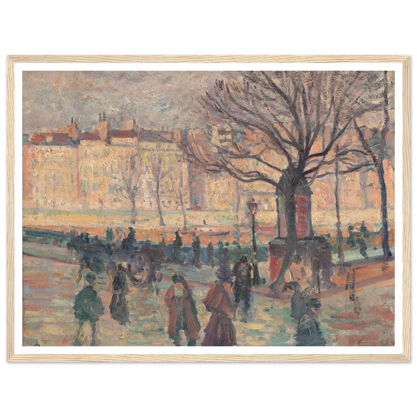 Paysage parisien. Bords de Seine Art Print | Maximilien Luce - Framed Poster - 30x40 cm / 12x16″ - Black frame