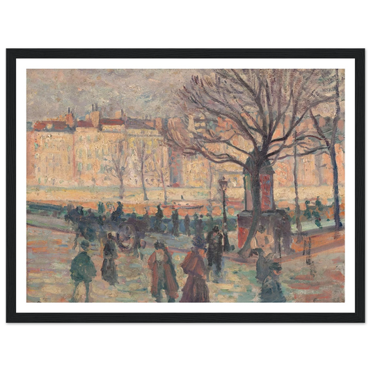 Paysage parisien. Bords de Seine Art Print | Maximilien Luce - Framed Poster - 30x40 cm / 12x16″ - Black frame