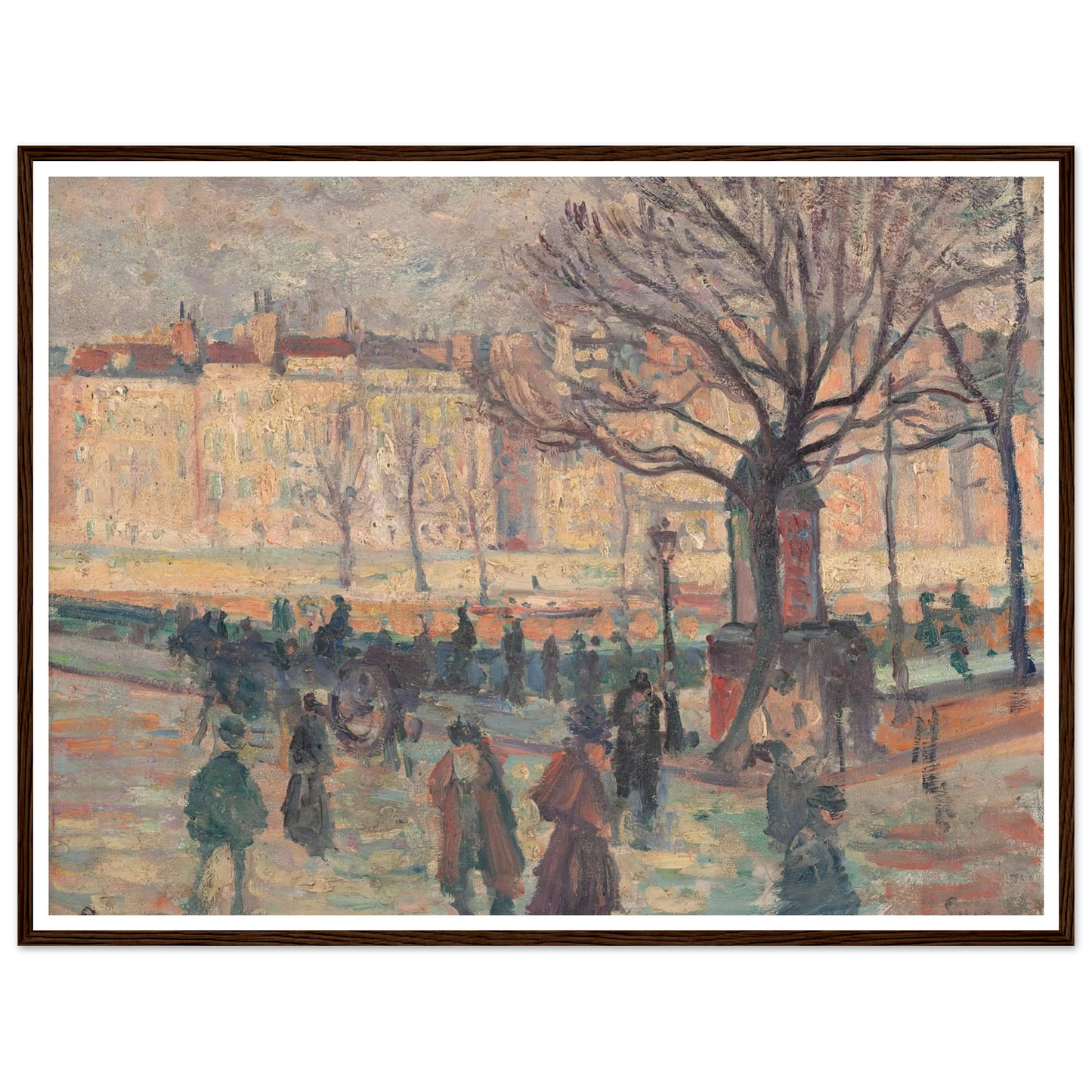 Paysage parisien. Bords de Seine Art Print | Maximilien Luce - Framed Poster - 30x40 cm / 12x16″ - Black frame