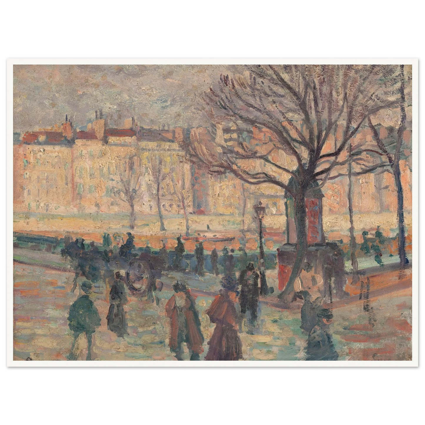 Paysage parisien. Bords de Seine Art Print | Maximilien Luce - Framed Poster - 30x40 cm / 12x16″ - Black frame