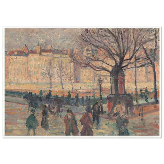 Paysage parisien. Bords de Seine Art Print | Maximilien Luce - Framed Poster - 30x40 cm / 12x16″ - Black frame