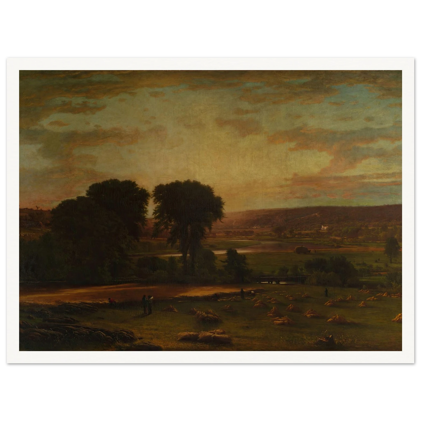 Peace and Plenty (1865) Art Print | George Inness - Framed Poster - 30x40 cm / 12x16″ - Black frame