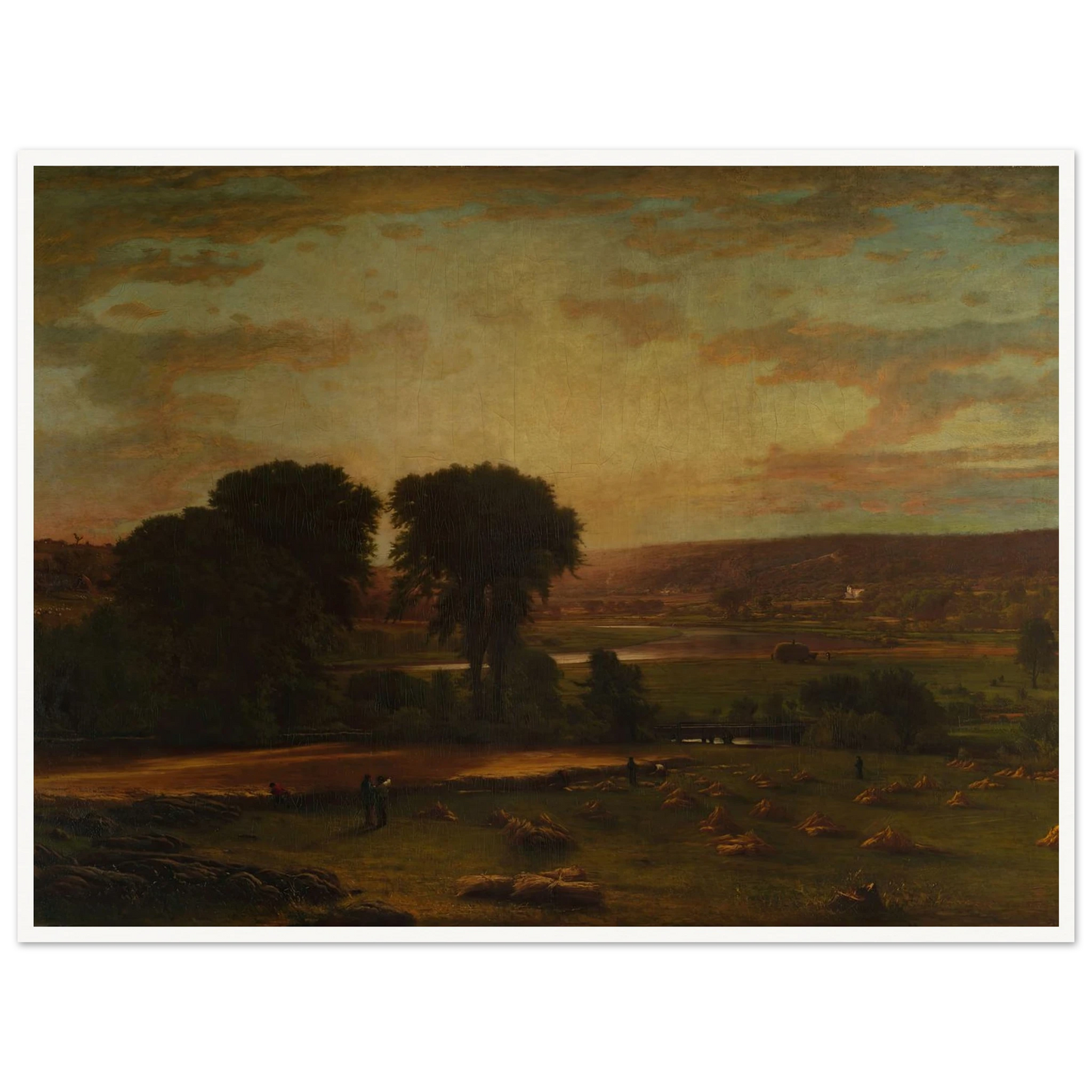 Peace and Plenty (1865) Art Print | George Inness - Framed Poster - 30x40 cm / 12x16″ - Black frame