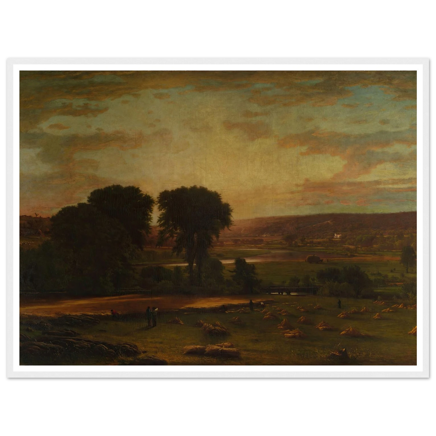 Peace and Plenty (1865) Art Print | George Inness - Framed Poster - 30x40 cm / 12x16″ - Black frame