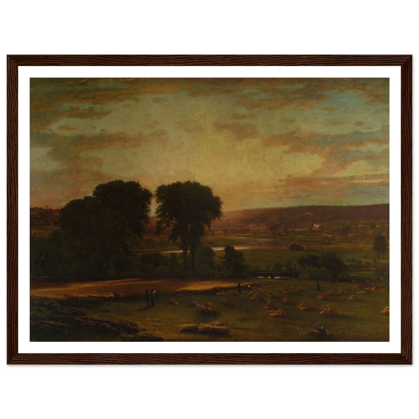 Peace and Plenty (1865) Art Print | George Inness - Framed Poster - 30x40 cm / 12x16″ - Black frame